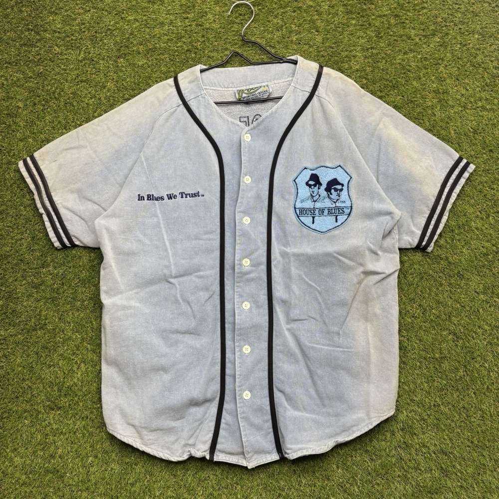 Vintage Roots House of Blues Baseball Jersey Mens 2XL "In Blues We Trust" Faded